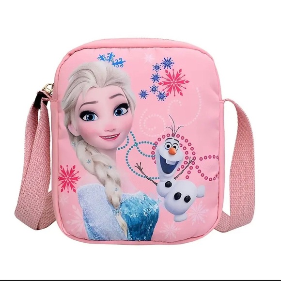 Pink Frozen Themed Pouch Bag for kids and teens . Pink Bag . Disney characters - Picture 1 of 5
